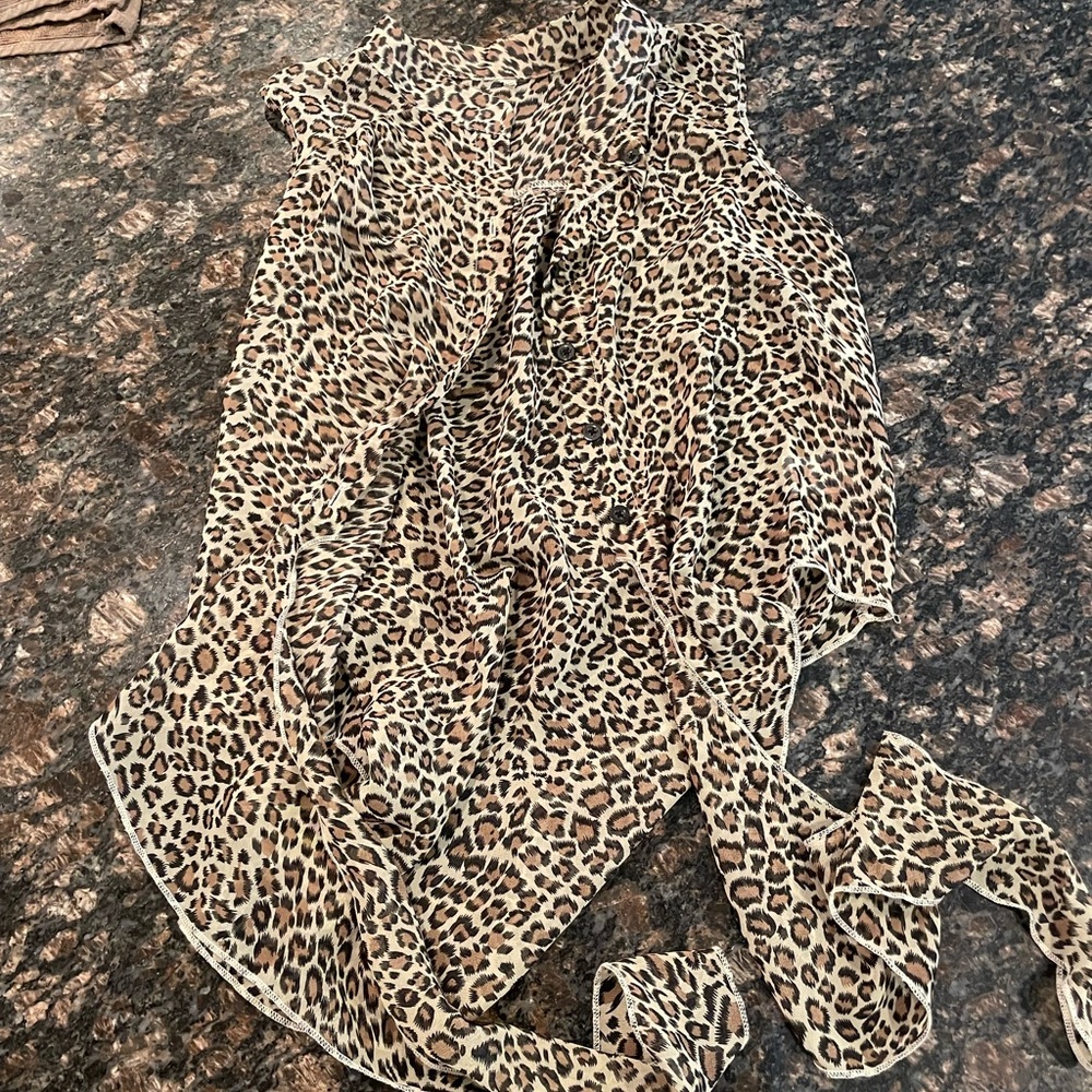 Leopard Sheer Top